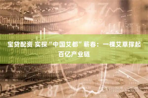 宝贷配资 实探“中国艾都”蕲春:一棵艾草撑起百亿产业链